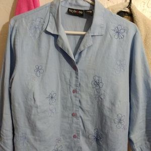 Womens light blue blouse